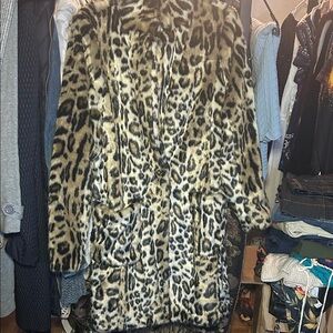 Michael Kors Animal Print Teddy Jacket